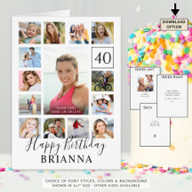 Geburtstag 15 Foto jedes Alter Custom Personalisie