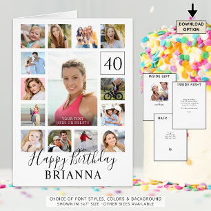 Geburtstag 15 Foto jedes Alter Custom Personalisie