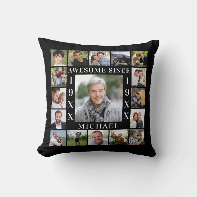 Geburtstag 17 FotoCollage PHANTASTISCH SEIT CE Kissen (Vorderseite)