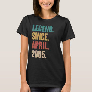Geburtstag 18. Dekoration 18. April 18 Jahre alter T-Shirt