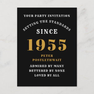 Geburtstag 1955 Schwarzes Gold Postkarte