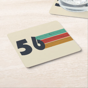 Geburtstag 1956 Jahrgang 70. Geburtstagsfeier Rechteckiger Pappuntersetzer