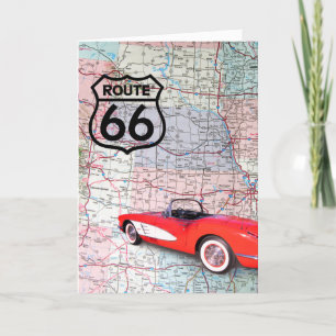 Geburtstag 1960 Corevette auf Karte