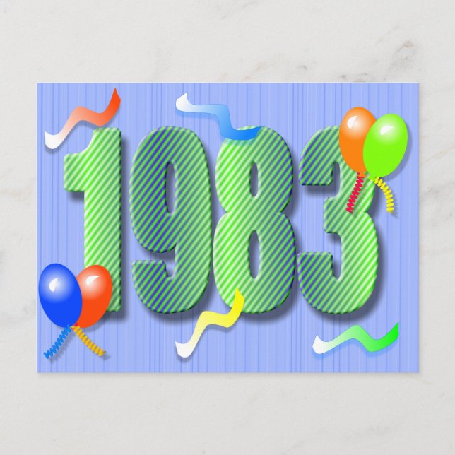 Geburtstag 1983 Postkarte (Vorderseite)