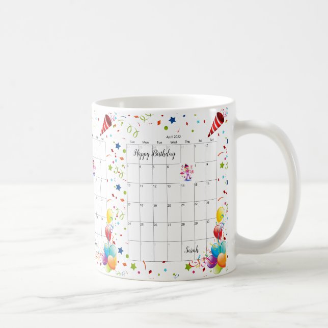 Geburtstag 2022 April Tasse (Rechts)