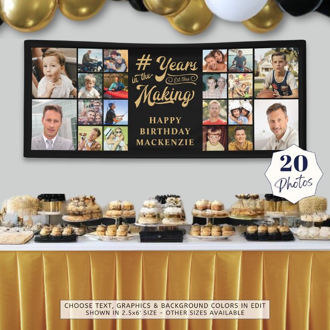 Geburtstag 20 FotoCollage Jahre in der Herstellung Banner (Von Creator hochgeladen)