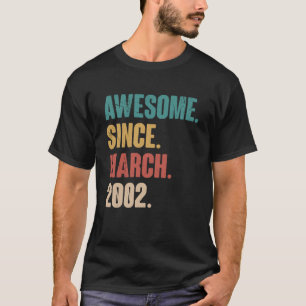 Geburtstag 21. Dekoration März 21 Jahre alter Vint T-Shirt