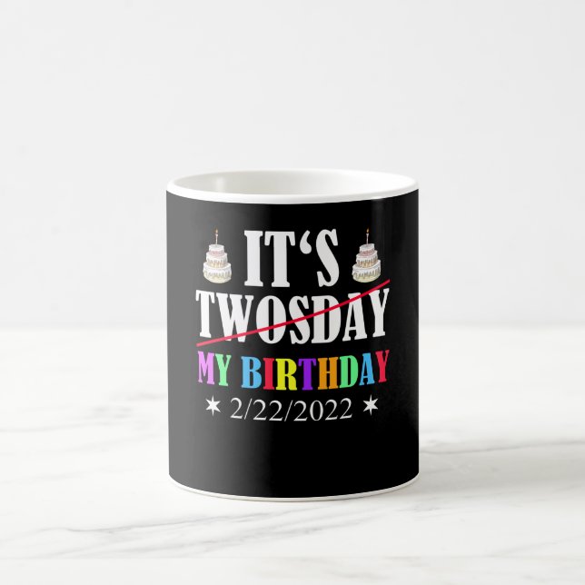 Geburtstag, 22. Februar 22.22.2022 Kaffeetasse (Mittel)