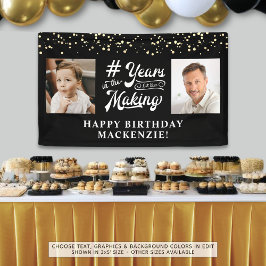 Geburtstag, 2 Fotos Jahre im Erstellen von benutze Banner