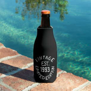 Geburtstag 30er Elegant Schwarz Vater Fünfzig Typo Flaschenkühler