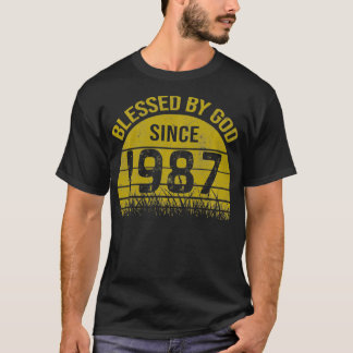 Geburtstag 365 gesegnet von Gott seit 1987 Vintage T-Shirt