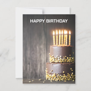 🎂 Geburtstag - 3 Tier Cake & Candles Magneteinladung