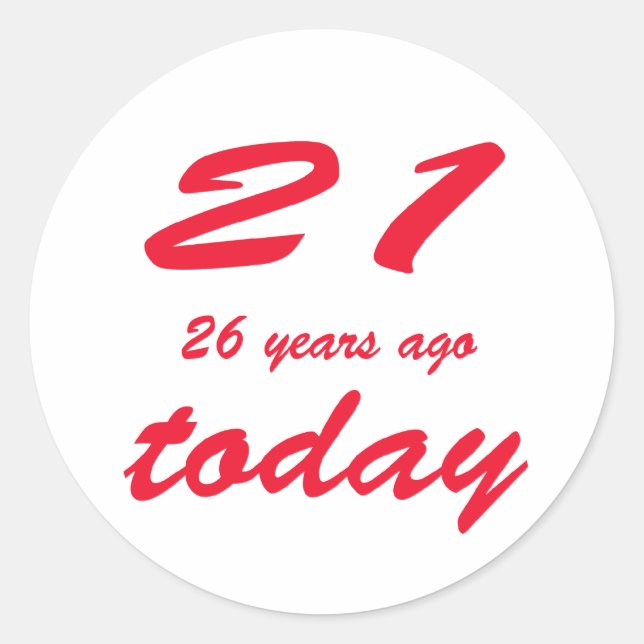 Geburtstag 47 runder aufkleber (Vorderseite)