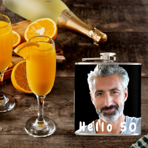 Geburtstag, 50 Foto Typ Flachmann