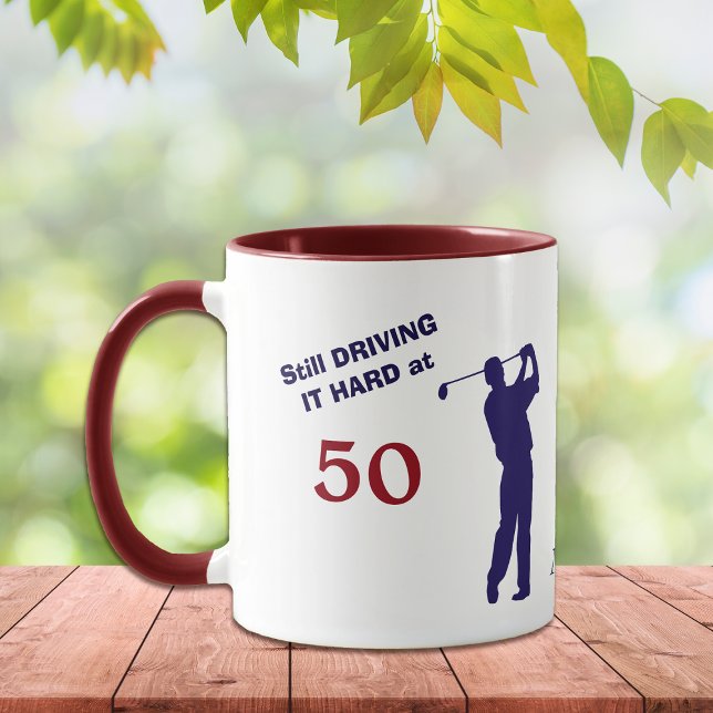 Geburtstag 50 Golfer Tasse (Von Creator hochgeladen)