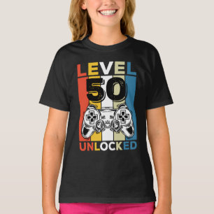 Geburtstag 50. Level freigeschaltet 50 Gaming Vint T-Shirt