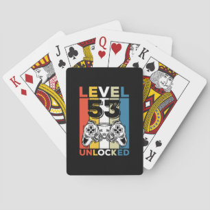 Geburtstag 53. Level freigeschaltet 53 Gaming Vint Spielkarten