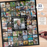 Geburtstag 55 Foto Collage PHANTASTISCH SEIT CE Puzzle<br><div class="desc">Feiern Sie jeden Geburtstag mit einem personalisierten Foto-Erinnerungen-Puzzle für ihn oder sie mit diesem leicht hochzuladenden Foto-Collage-Template mit 55 quadratischen Bildern durch die Jahre als Erinnerungsgeschenk. Der Titel sagt PHANTASTISCH SEIT "JAHR". Personalisieren Sie mit ihrem Namen und Geburtsjahr. HILFE: Für Hilfe bei Designänderungen oder Personalisierungen, Farbänderungen, Größenanpassungen oder der Übertragung...</div>
