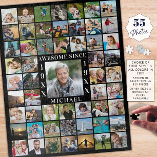 Geburtstag 55 Foto Collage PHANTASTISCH SEIT CE Puzzle