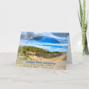 GEBURTSTAG- 60.- STRAND/OZEAN/DUNES/SZENE KARTE