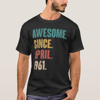 Geburtstag 62. Dekoration April 62 Jahre alter Vin T-Shirt