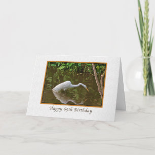 Geburtstag, 65., Great Egret Fishing am Fluss Karte