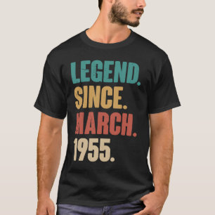 Geburtstag 68. Dekoration März 68 Jahre alter Vint T-Shirt