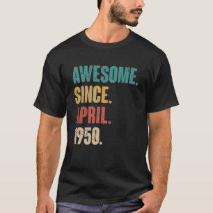 Geburtstag 73. Dekoration April 73 Jahre alter Vin T-Shirt