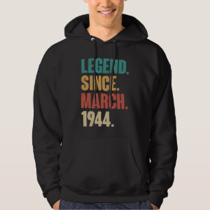 Geburtstag 79. Dekoration März 79 Jahre alter Vint Hoodie