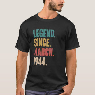 Geburtstag 79. Dekoration März 79 Jahre alter Vint T-Shirt