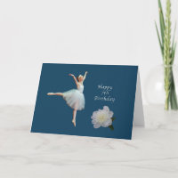 Geburtstag, 7., Ballerina und White Peony Card