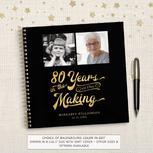 Geburtstag 80 JAHRE IM MAKING 2 Fotos Gästebuch Notizbuch