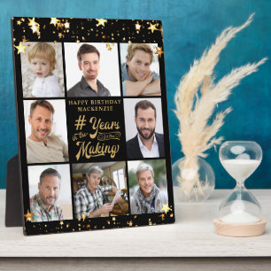 Geburtstag 8 Foto-Collage JAHRE IN DER MACHER Ster Fotoplatte