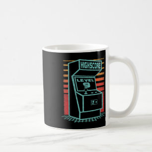 Geburtstag 9 Jahre alter Retro-Gamer Level Up frei Kaffeetasse