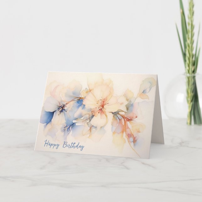 Geburtstag Abstrakte Dogwood-Blume Karte (Vorderseite)