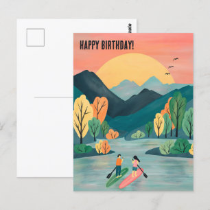 Geburtstag Adventures Paddleboarding SUP Paddleboa Postkarte