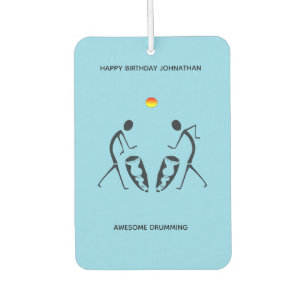 Geburtstag, afrikanische Art Silhouette, blau färb Autolufterfrischer