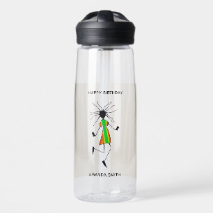 Geburtstag, Afrikanische Kunst Moderne abstrakte T Trinkflasche