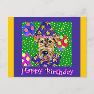 Geburtstag Airedale Postkarte