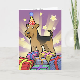 Geburtstag Airedale Terrier/Waliser Terrier Karte