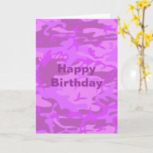 Geburtstag Altes Licht Lila Camouflage Gruß Karte