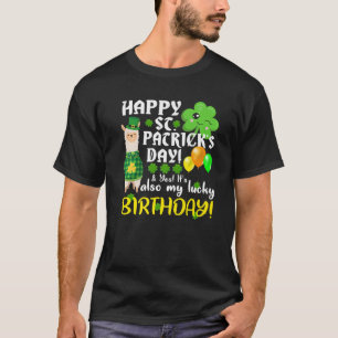 Geburtstag am St. Patrick's Day Geburtstag Llama S T-Shirt