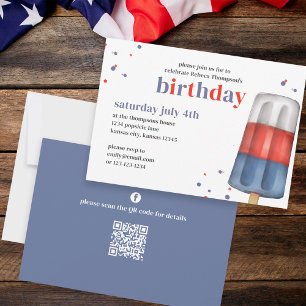 Geburtstag Amerikanische Unabhängigkeitstag Niedli Einladung