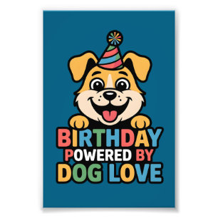 Geburtstag angetrieben von Hunde-Liebe-Design Fotodruck