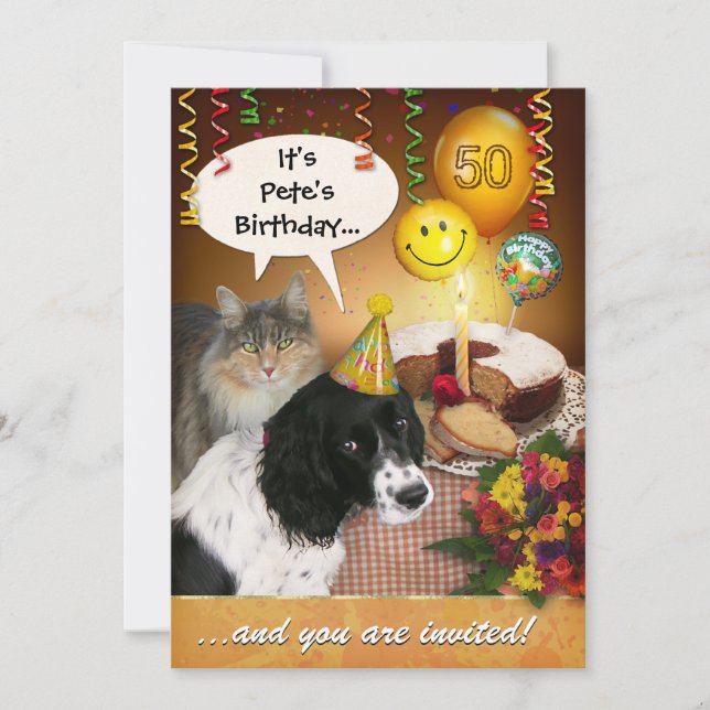 Geburtstag (anpassbar) einladung (Vorderseite)