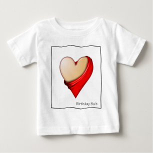 Geburtstag Anzug-HERZ Baby T-shirt