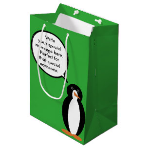 Geburtstag Anzug Vortrag von Frau Penguin Personal Mittlere Geschenktüte