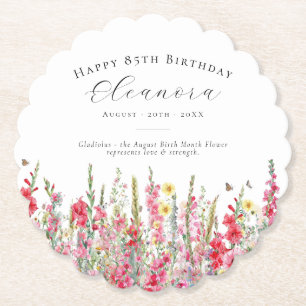 Geburtstag August Blume Custom Untersetzer