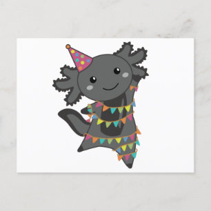 Geburtstag Axolotl Garland Postkarte