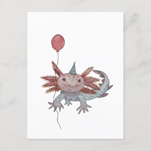 Geburtstag Axolotl Postkarte